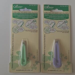 2 New Clover BIAS TAPE MAKER 6mm & 9mm